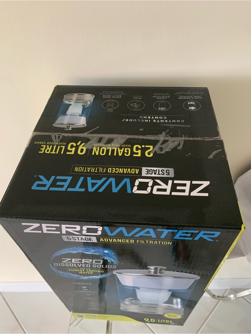ZERO Water 5Stage advance Filtration 
NEW in box 2.5 Gallon - Picture 4 of 5
